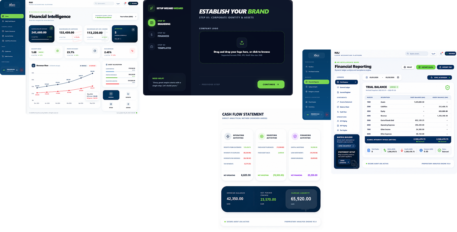 XACC Cloud-Native Accounting Platform Mockup Suite